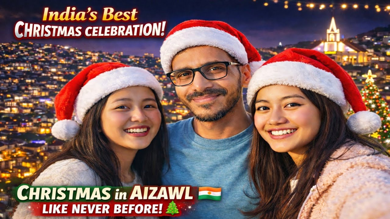 India’s Most Magical Christmas 😍 | Aizawl Comes Alive on Christmas Night 🎄