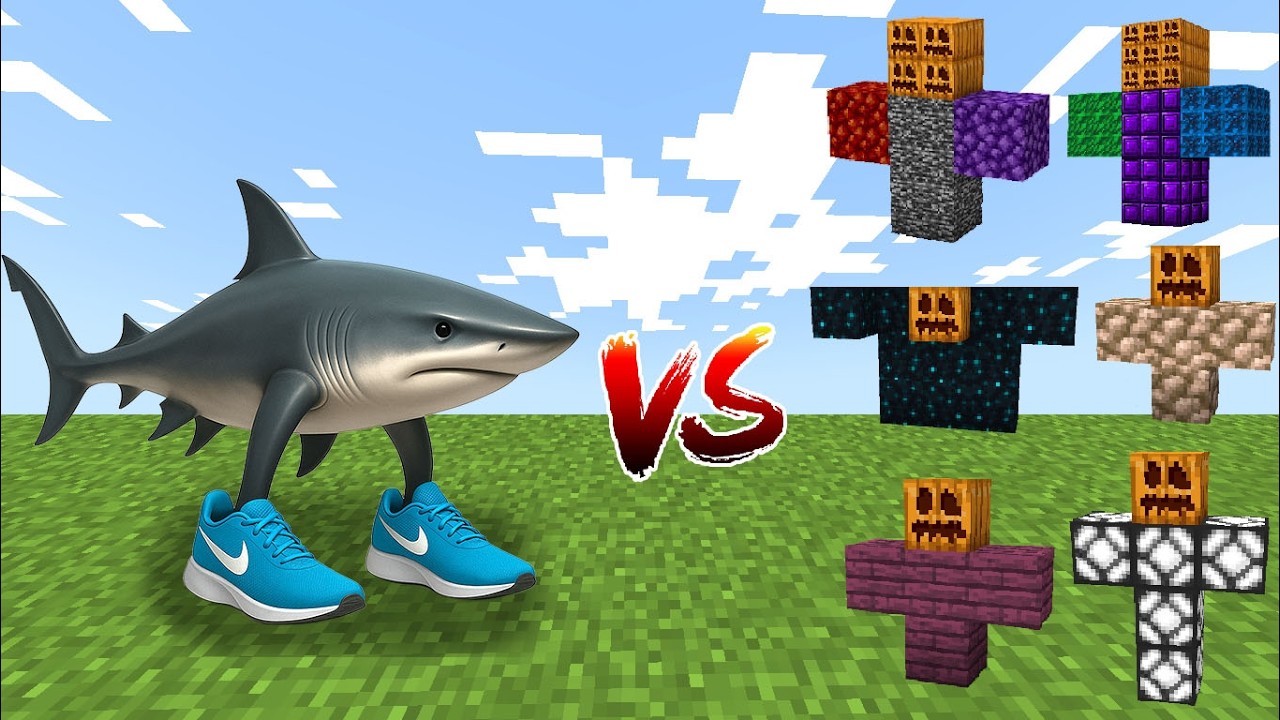 TRALALERO TRALALA vs ALL MINECRAFT GOLEMS