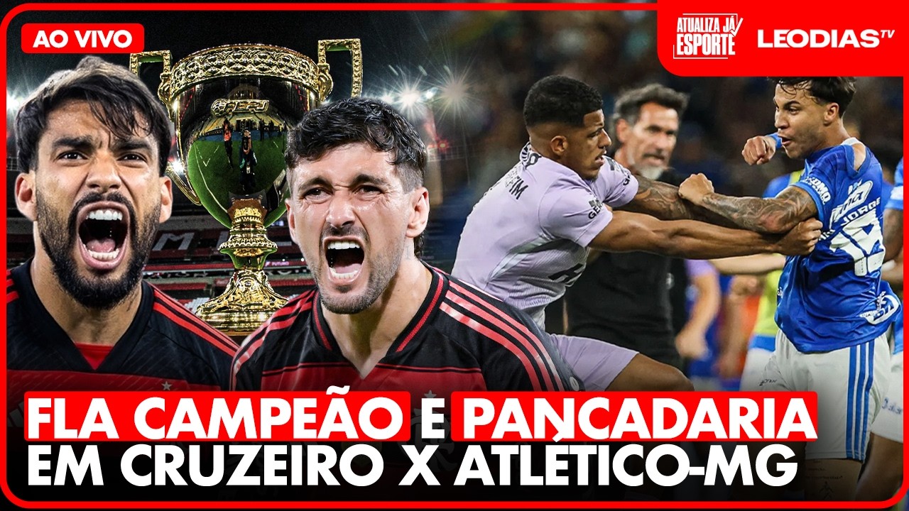 DOMINGO TENSO: FLA CAMPEÃO e TRETA em Cruzeiro x Atlético-MG!  | Atualiza já Esporte | LeoDias Tv