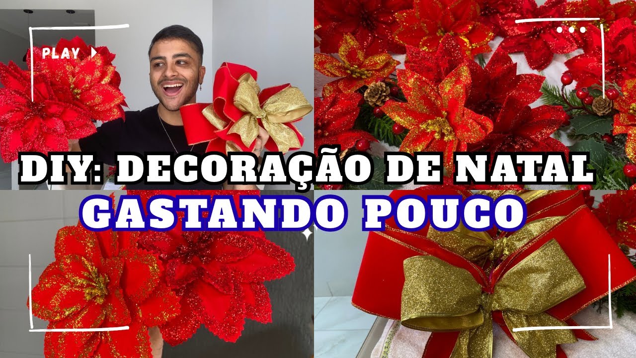 DIY: DECORAÇÃO PARA O NATAL GASTANDO POUCO! VEM APRENDER PASSO A PASSO FÁCIL E SIMPLES!🎄❤️