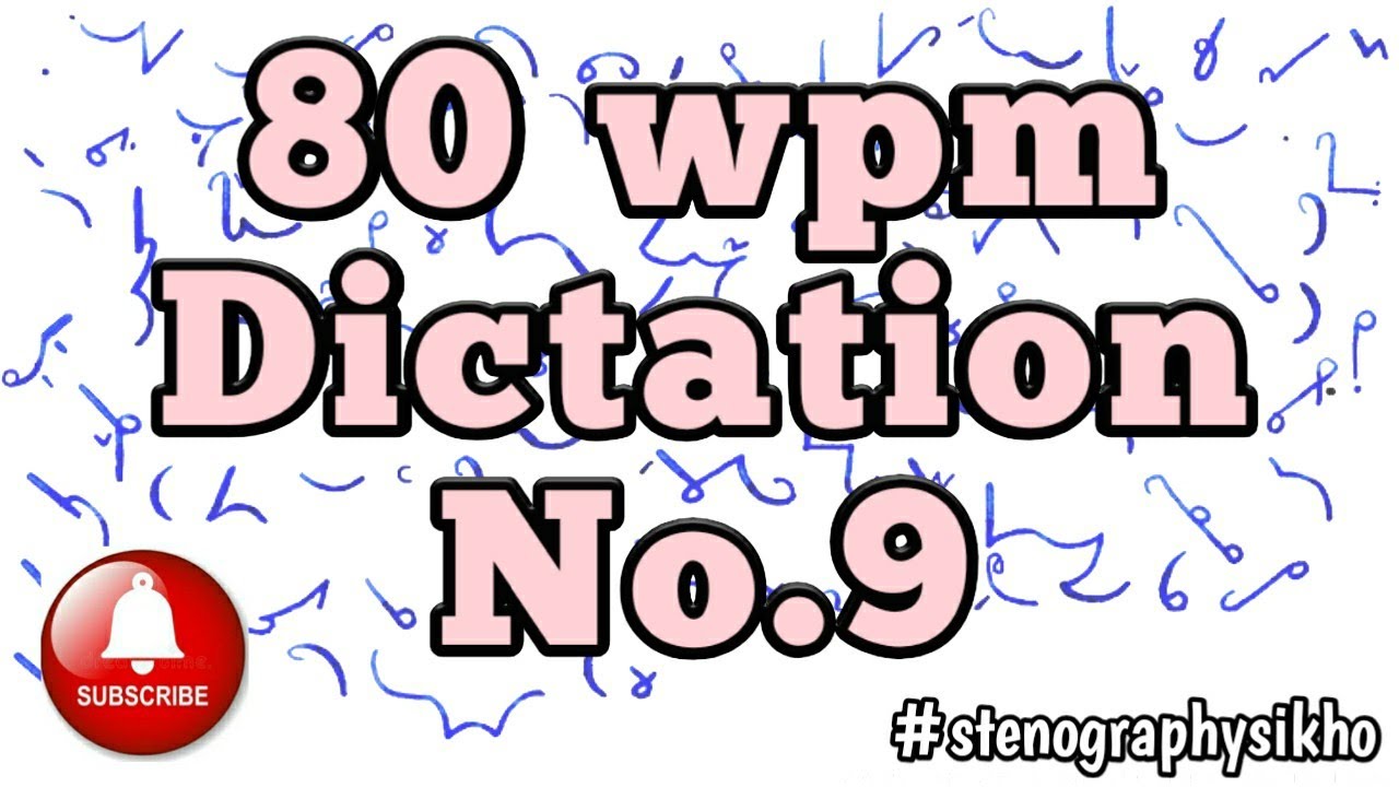 80 WPM English Dictation | 80 Speed English Dictation | English Shorthand 80 wpm | #stenographysikho