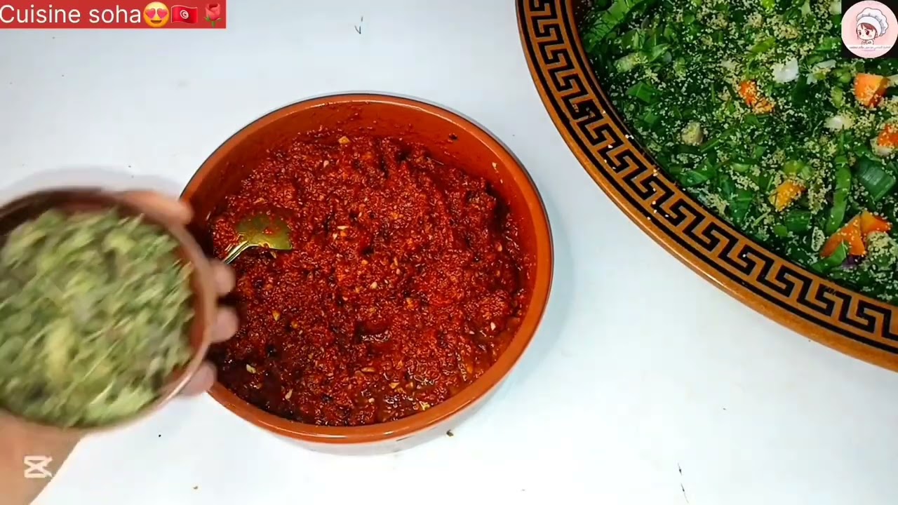Couscous مسفوف بالخضرة مفور جربي تونسي #كسكسي #كسكسي_تونسي #couscous 