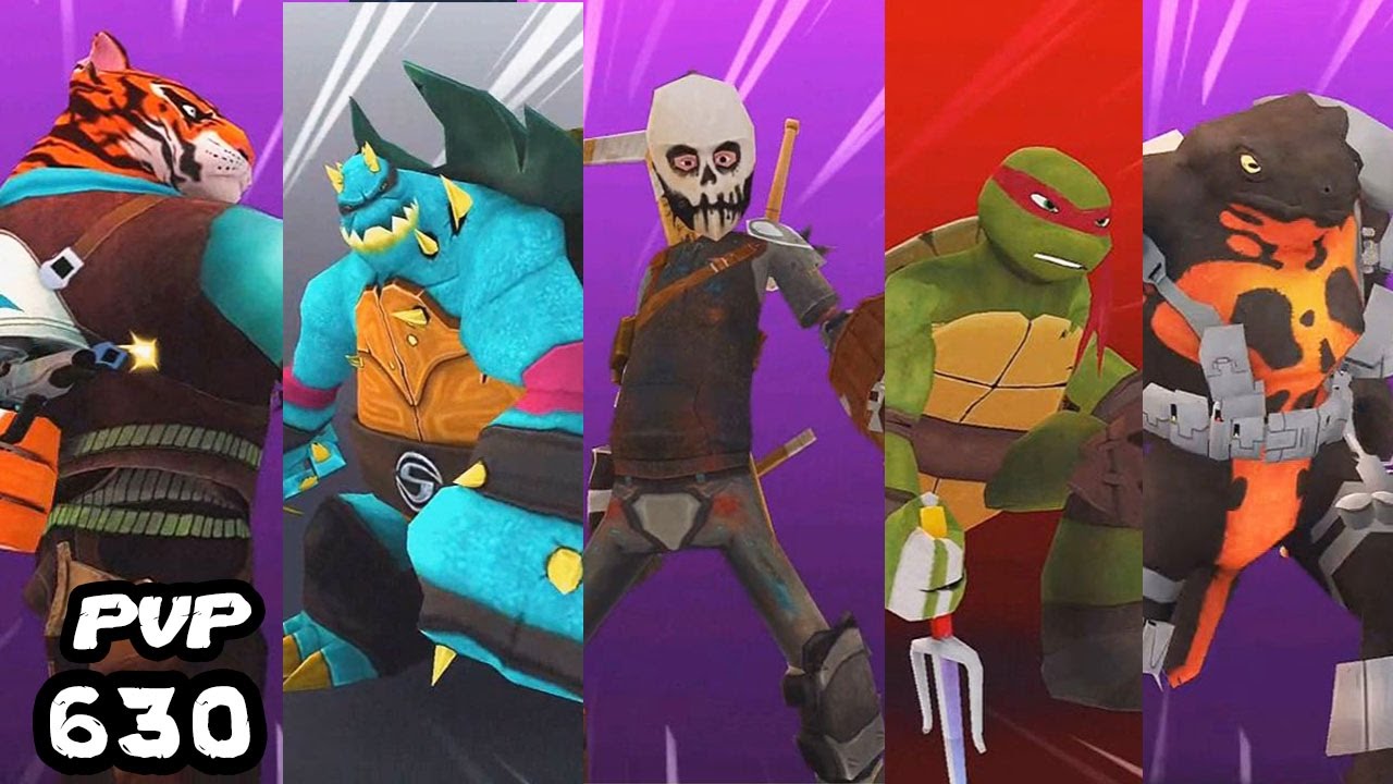 TMNT Legends PVP 630 (Raphael Nick, Casey Jones, Slash, Tiger Claw, Newtralizer)
