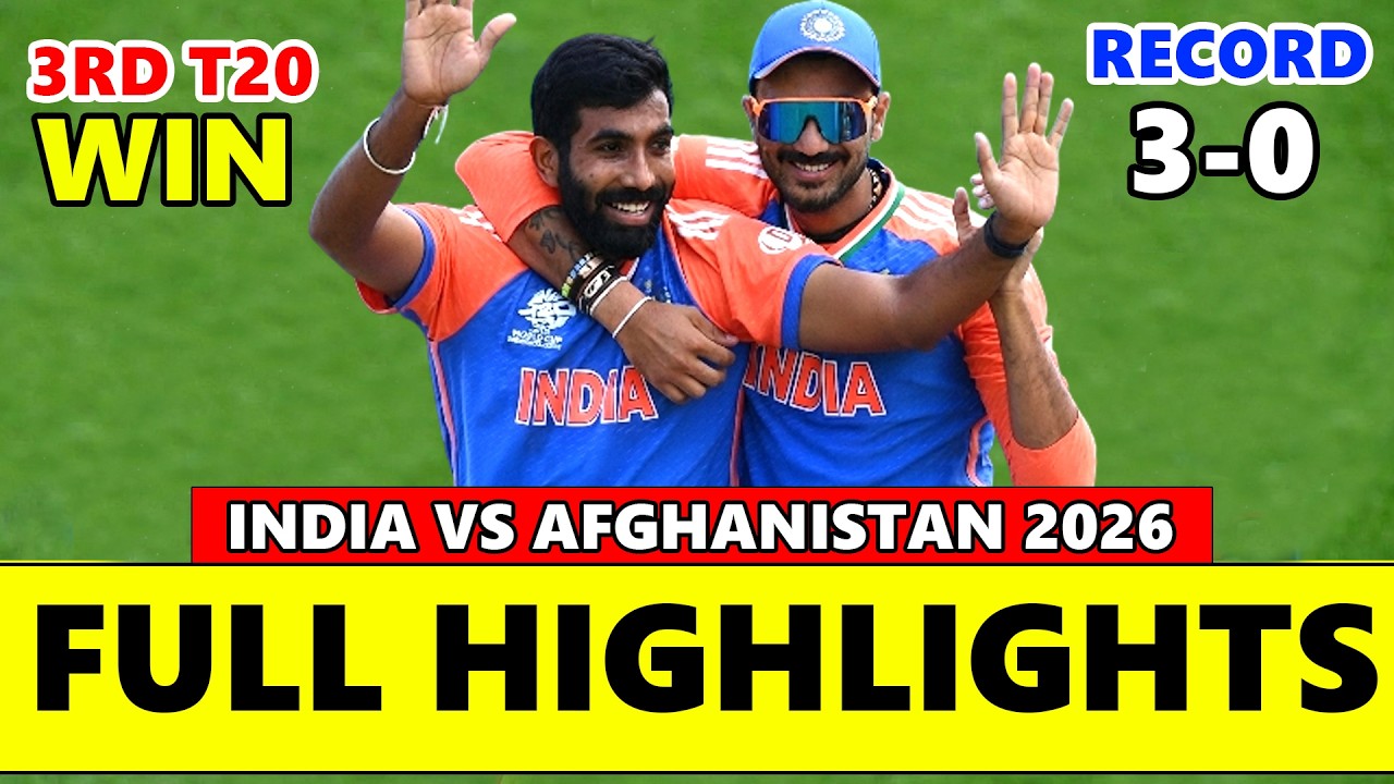 India vs Afghanistan 3rd T20 Full Match Highlights 2026