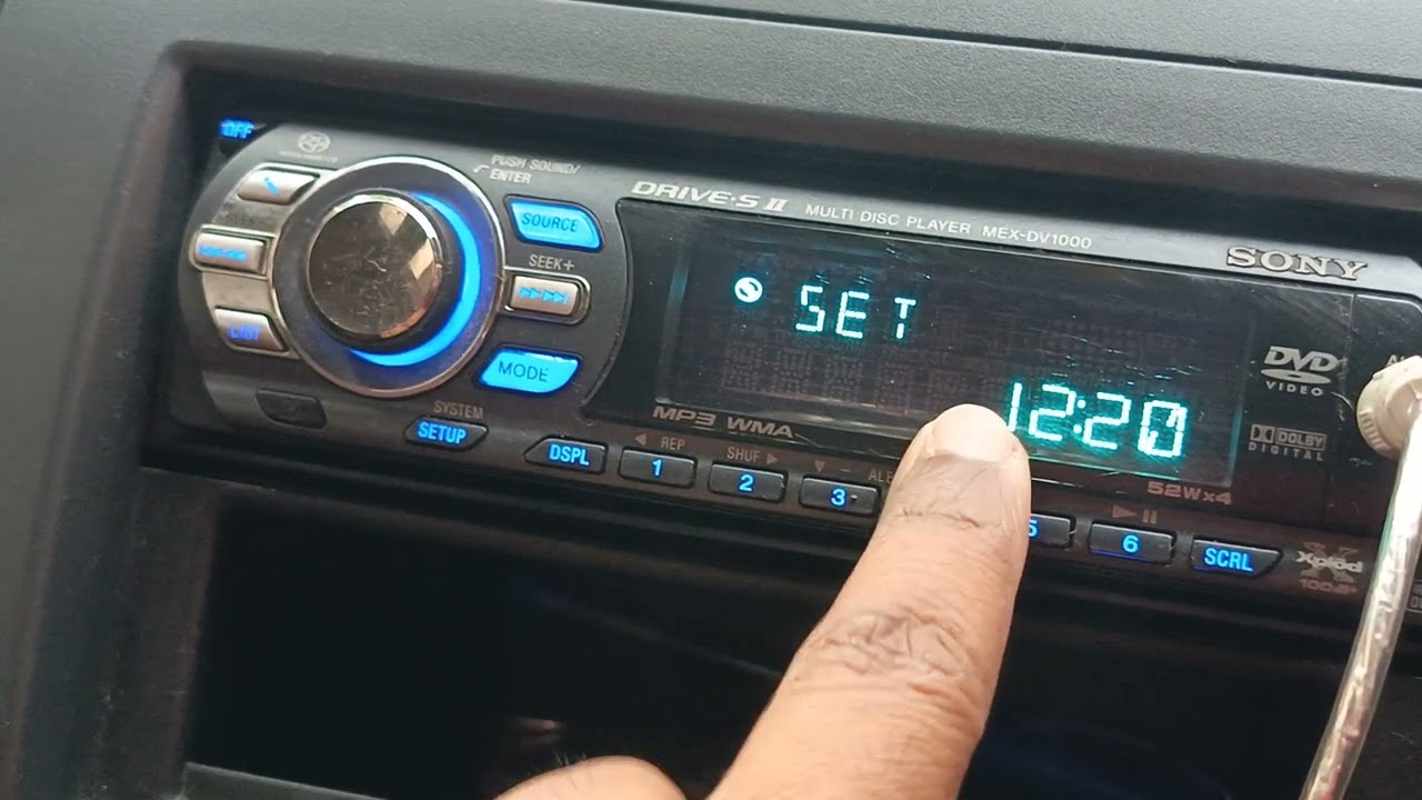 Adjusting the Clock on Sony MEX-DV1000 Stereo | 2025