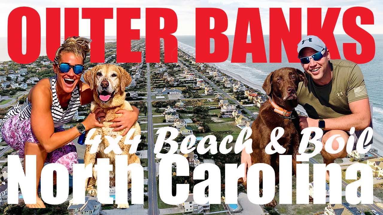 OUTER BANKS VLOG: Pet Friendly Road Trip OBX 4wd Beach Vacation Seafood Boil & Traveling with a Dog