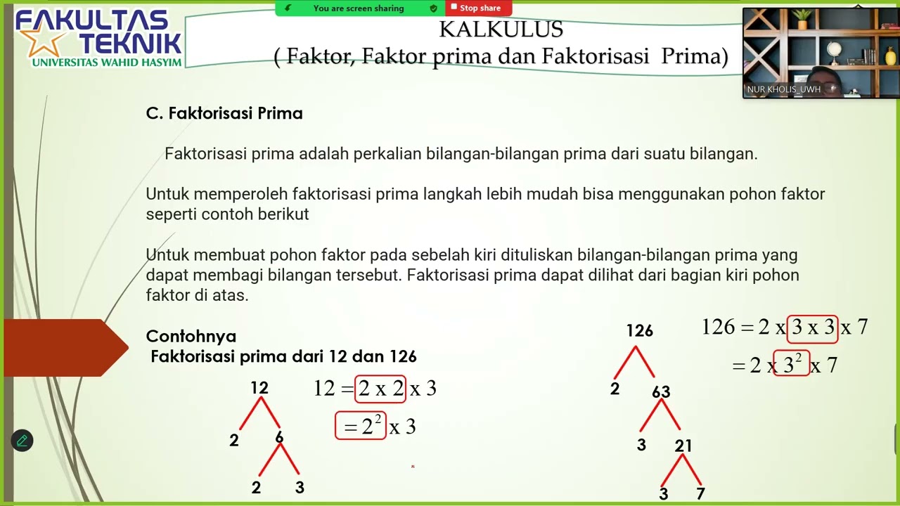 FAKTOR FAKTOR PRIMA DAN FAKTORISASI PRIMA