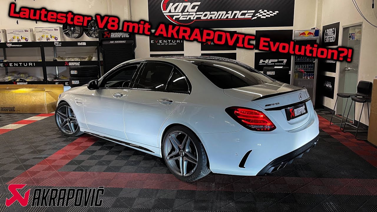 AKRAPOVIC Evolution TITAN Abgasanlage passend für Mercedes C63 AMG W205 | NO OPF | Brutal V8 Sound