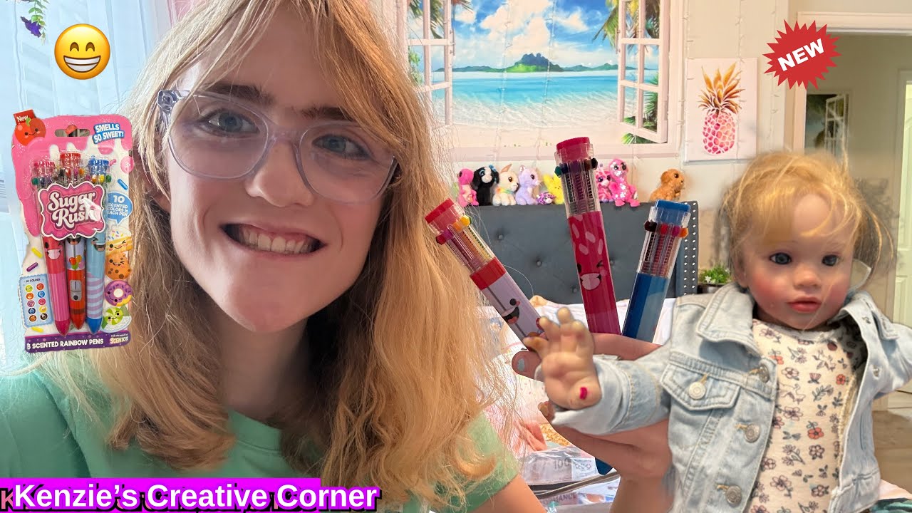 New!  Sugar Rush Scented Pencils! ￼- Zoe’s Day At Kindergarten! - Episode 33 