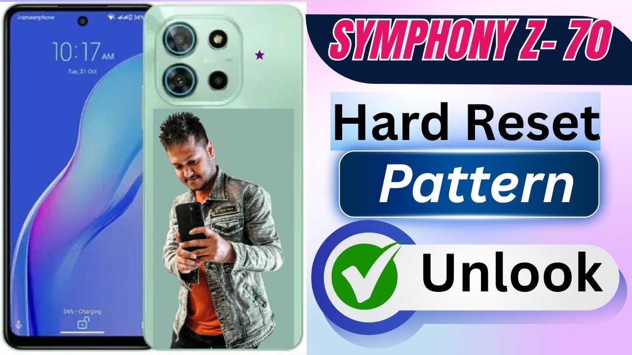 How to symphony z70 hard reset /pattern remove hard reset /Symphony Z-70 password unloook Hard Reset