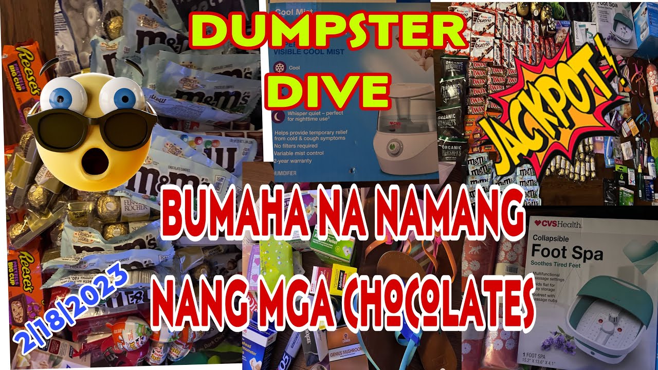 Dumpster Dive|Sang ka tirbang chocolates  nanaman ang pinag tatapon nila😱#maryspackchannel  2|18|23