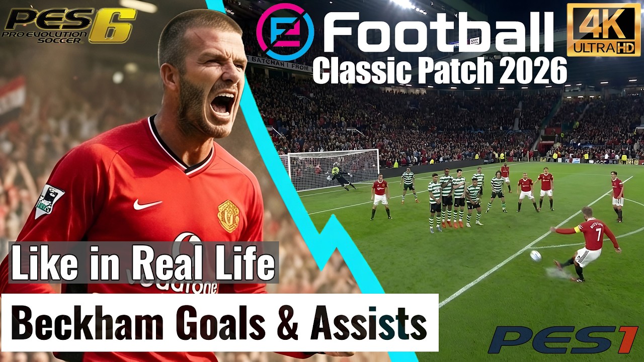 David Beckham – Best Goals & Assists like in real life! Classic Patch eFootball PES 2021