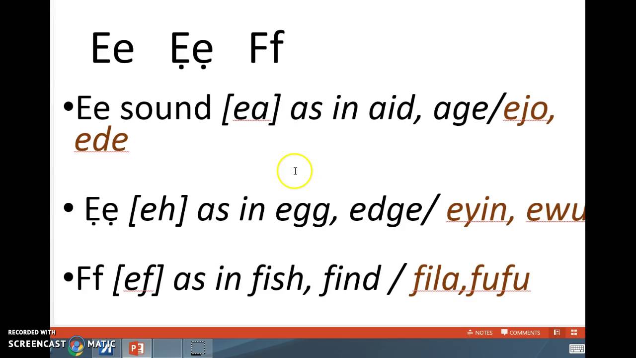 Yoruba Alphabet Phonics part 1