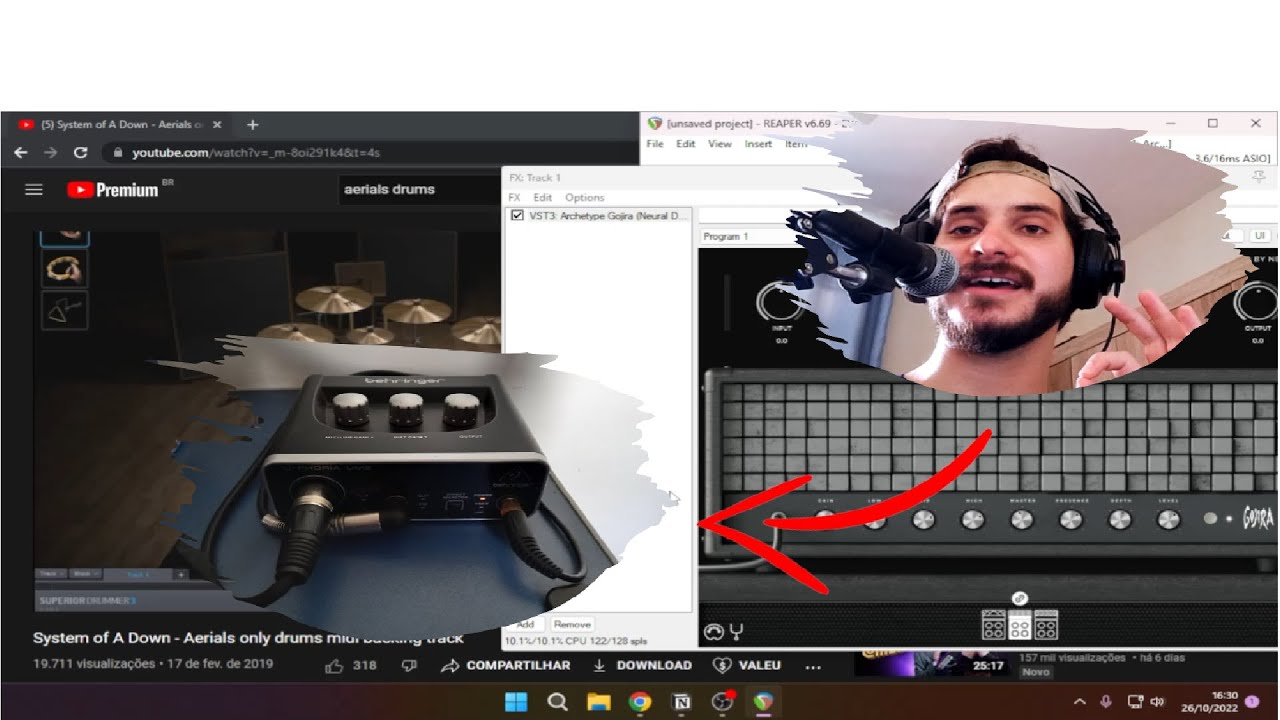 Como configurar a BEHRINGER UM2 sem DELAY e sem CORTAR outros sons