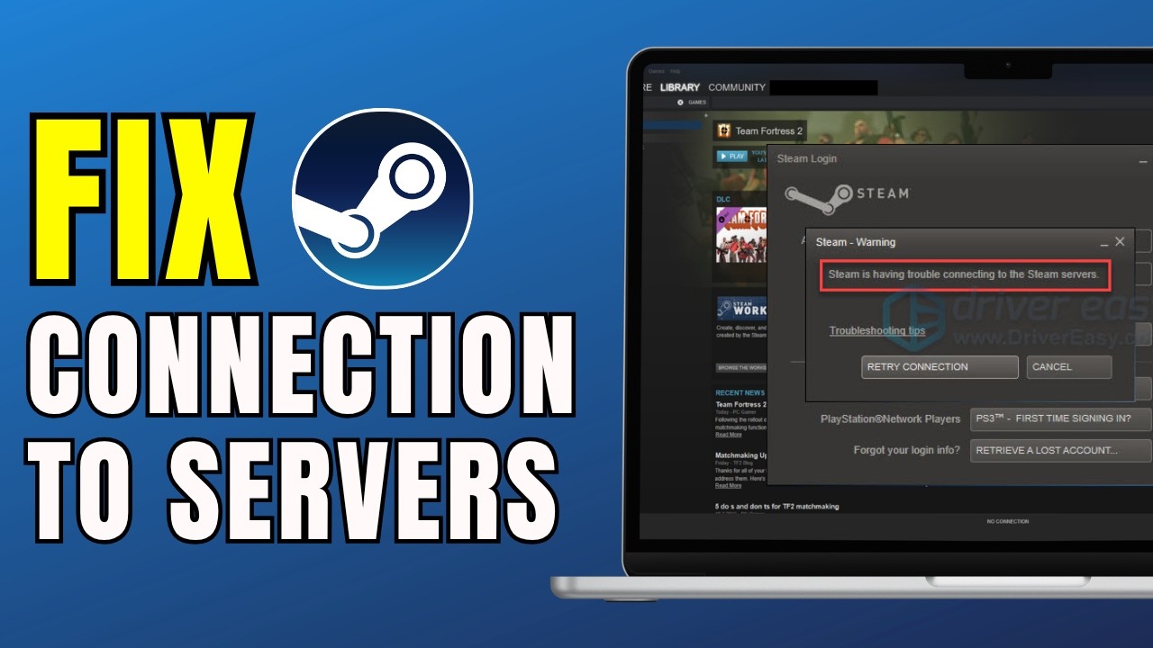 Исправлена ​​ошибка &laquo;Не удается подключиться к серверам Steam&raquo; | Возникла проблема со связью с се...