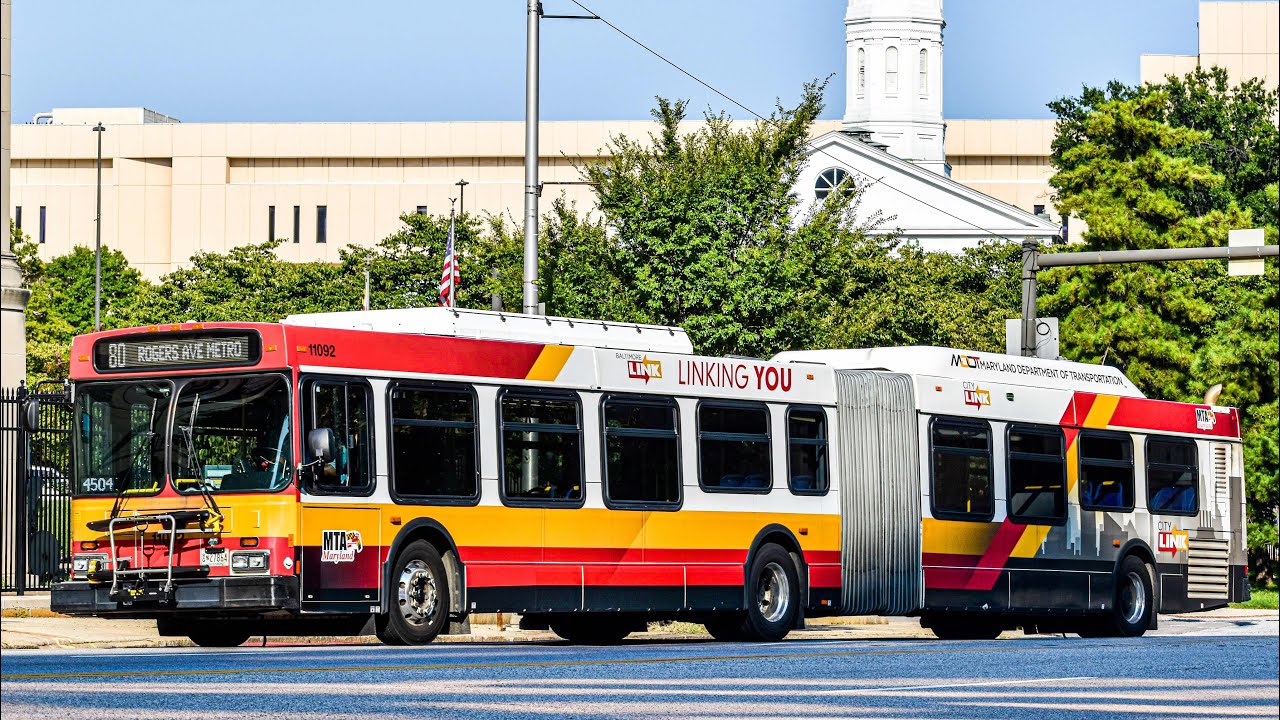 MTA Maryland 2011 New Flyer DE60LF #11092 On The Local Link 80 to Rogers Ave Metro Station