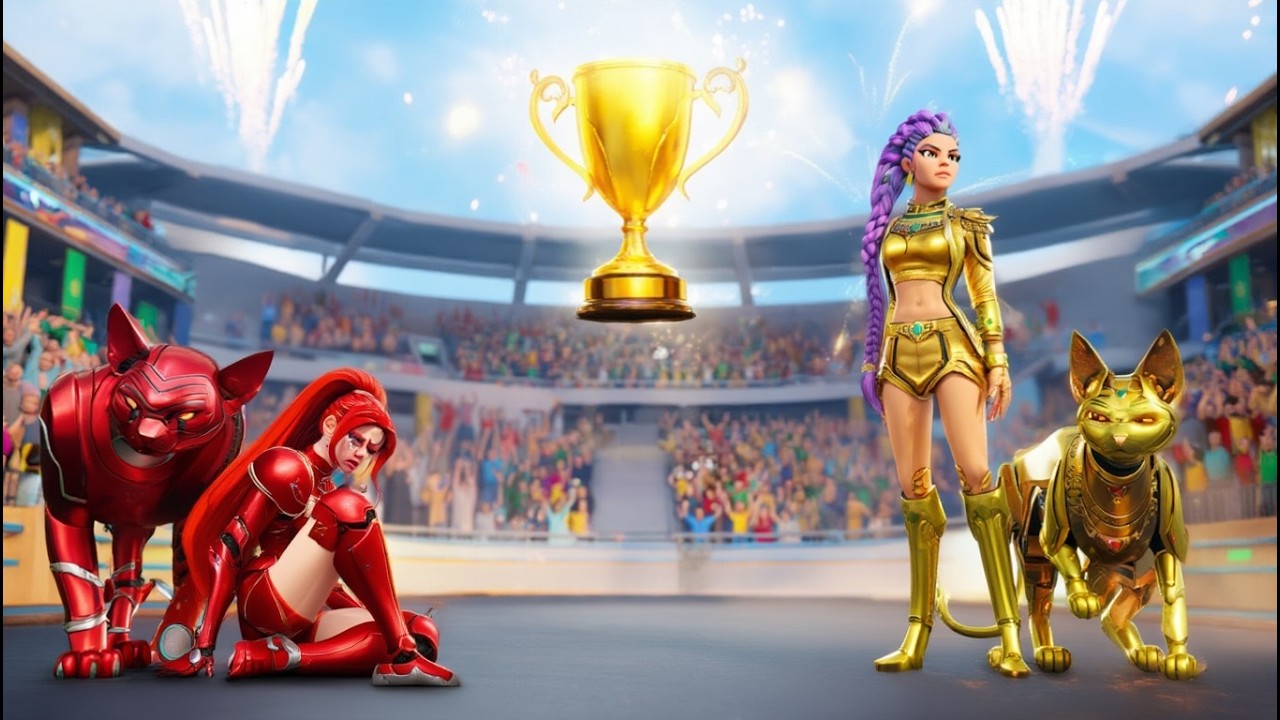 Rumi vs. Mira. Whose cat is faster Cat racing championship. #kpop #hunterix #rumi