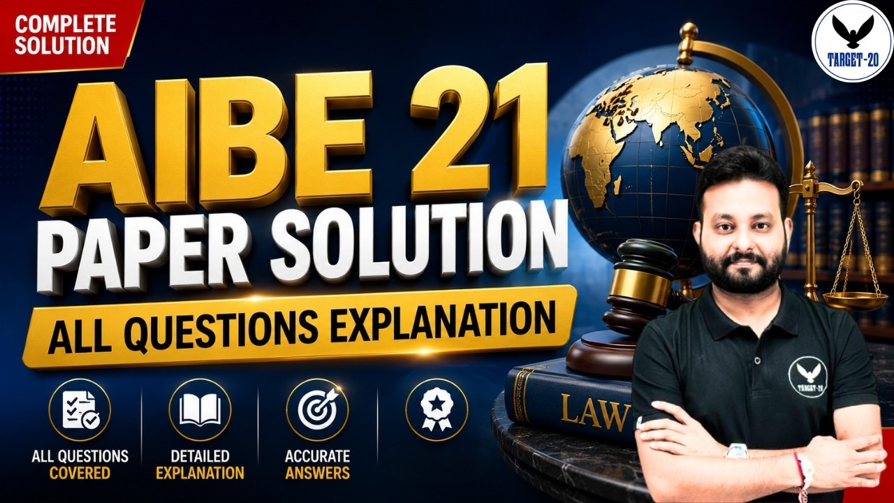 AIBE 21 Exam Paper Solution | Complete Question Paper Discussion & Answers #aibe21