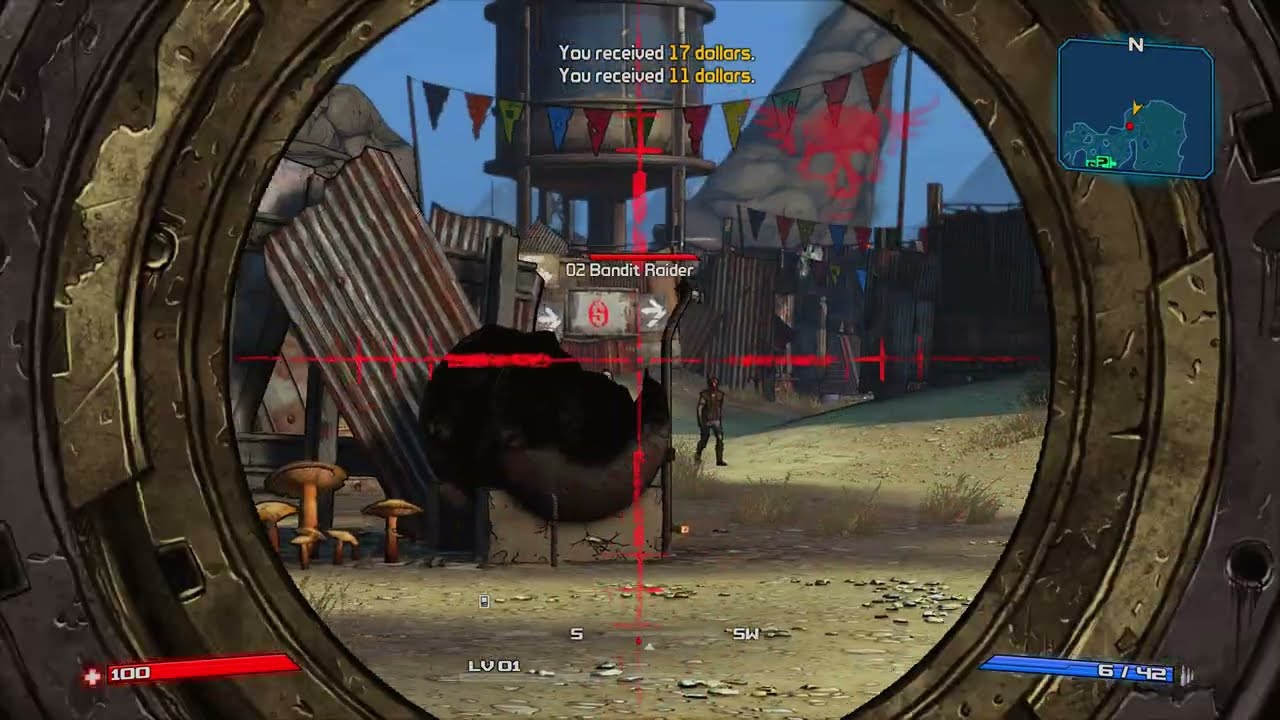 Borderlands: GOTY - Part 1 Sniping like you've never seen. (SOLO) NO AIM ASSIST