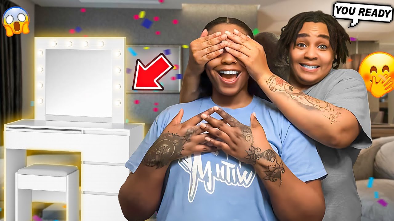 SURPRISING MY GIRLFRIEND WITH HER DREAM VANITY 🤫🎉