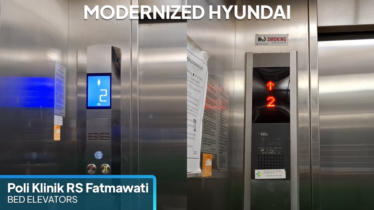 2 Different Modernized Hyundai Elevators - Poli Klinik RS Fatmawati, Jakarta