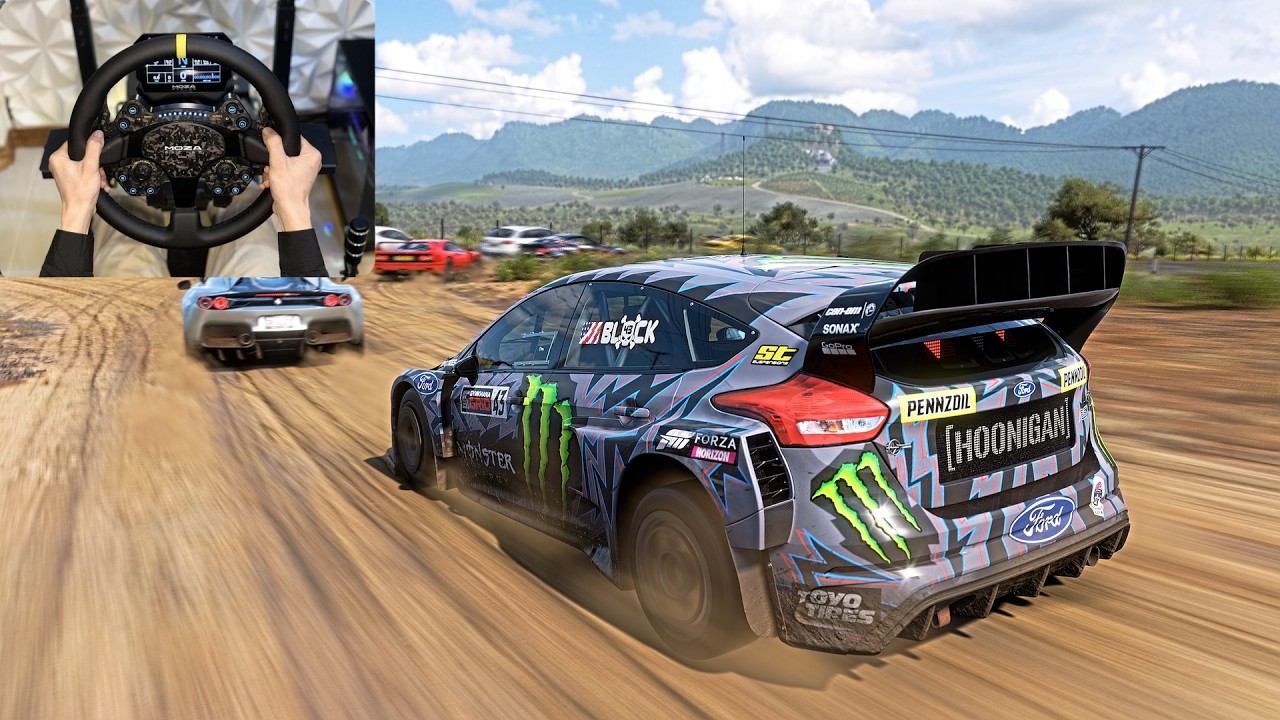 Hoonigan Gymkhana 10 Ford Focus RS RX |Racing For Forza horizon 5 |Steering Wheel Gameplay