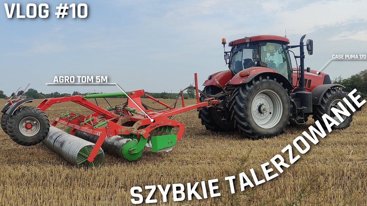 SZYBKI VLOG Z TALERZOWANIA🤤 | Case Puma 170 + AgroTom 5m | Jeszcze trochę 🤩 | Vlog #10