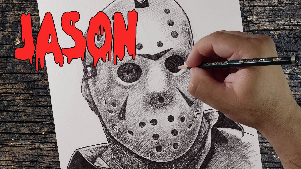 Como Desenhar o Jason de Sexta-Feira 13 | How to Draw Jason Voorhees Friday the 13th Part III