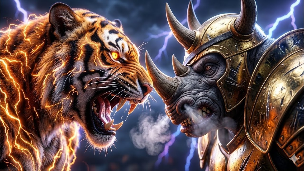 THE TIGER GUARDIAN: Tiger Warrior vs. The Rhino Legion (4K Cinematic)