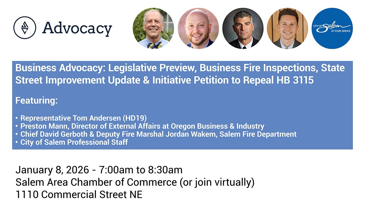Business Advocacy: Legislative Preview, Business Fire Inspections, State St. Project - Jan. 8, 2026