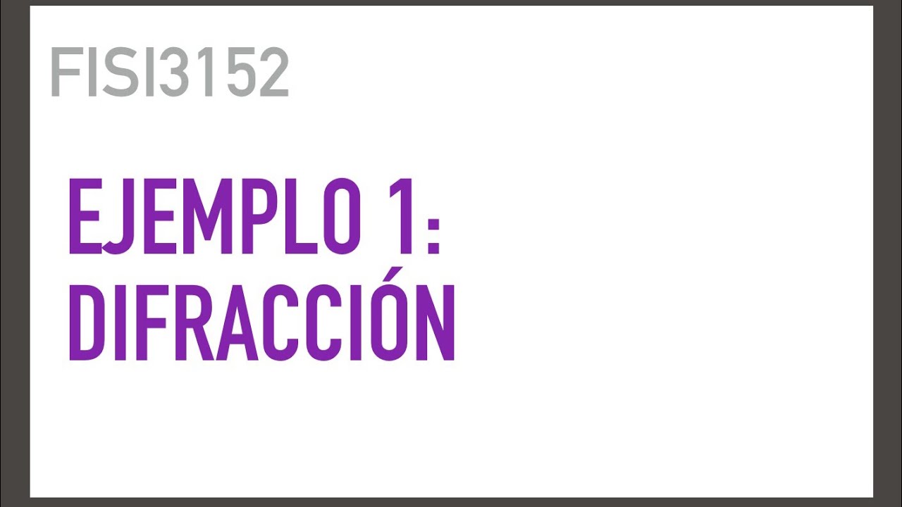 Ejemplo 1: Difracción