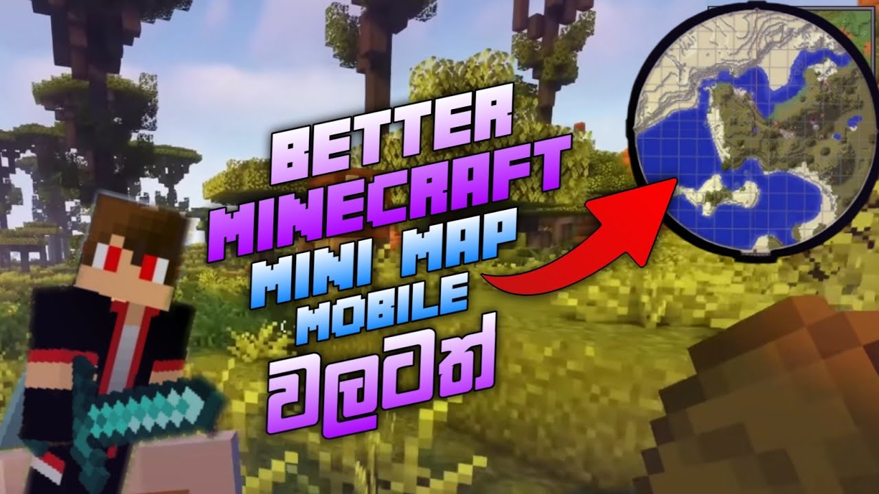 Better Minecraft එකේ Minimap එක Mobile Bedrock වලට 😱 || Minecraft Bedrock Minimap Tutorial Sinhala