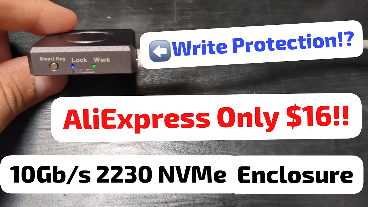 Tiny Portable Aluminum-Alloy M.2 NVMe 10gbs 2230 Enclosure - Write protection THAT Doesn't Work!!