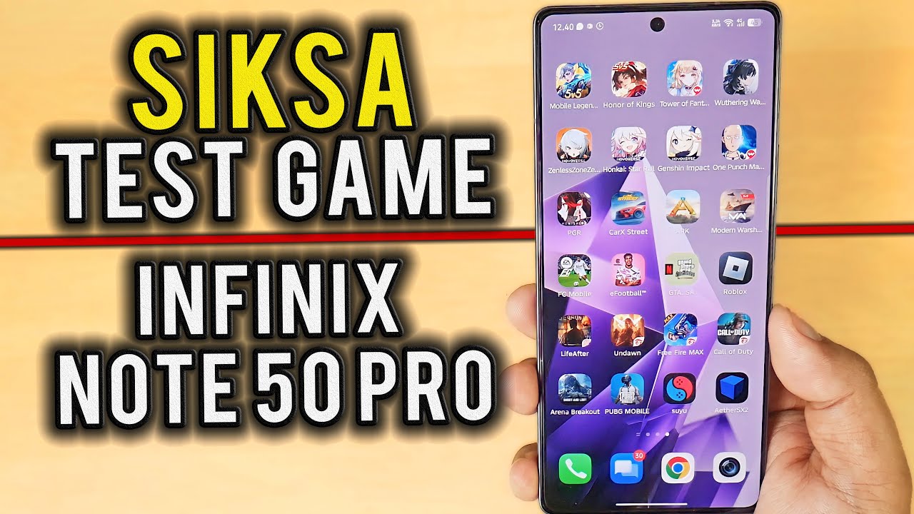Infinix Note 50 Pro Siksa Test Game Kingfinix Mediatek Helio G100 ?
