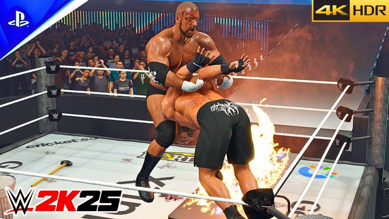 WWE 2K25 - Brock Lesnar vs. Triple H - WWE Championship at SummerSlam | PS5™ Pro [4K HDR]