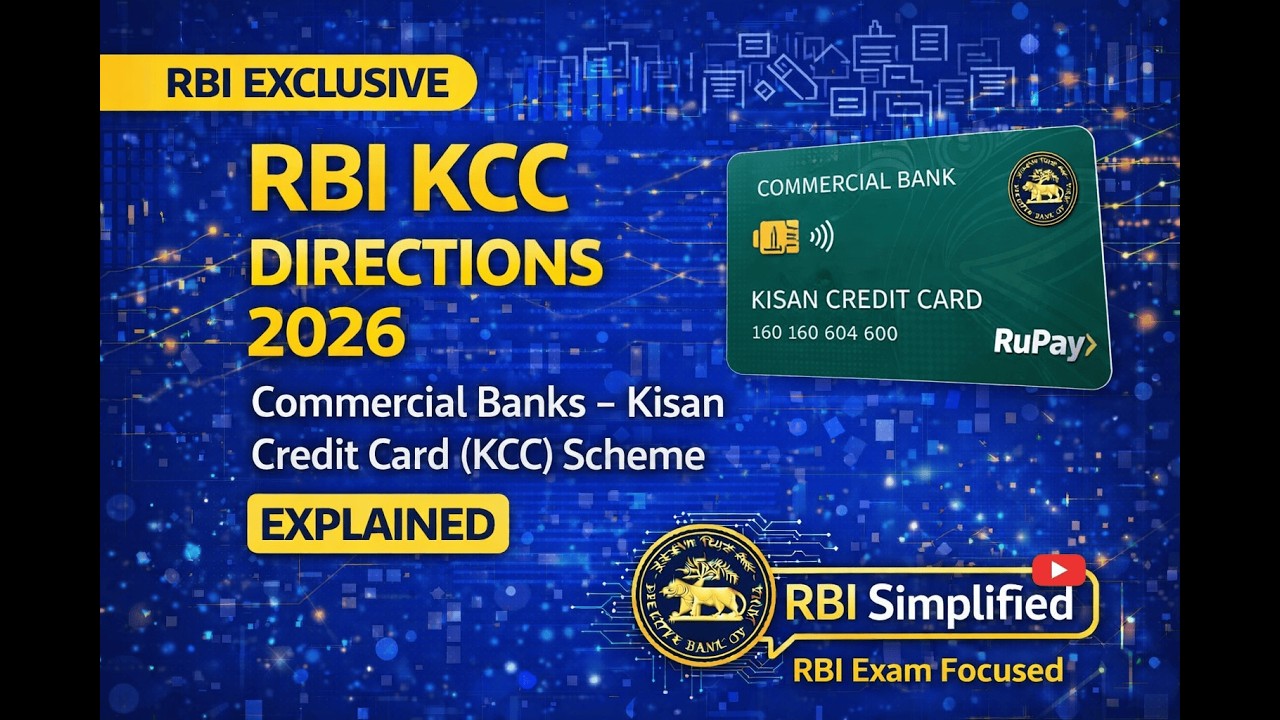 RBI KCC Directions 2026 | Commercial Banks – Kisan Credit Card (KCC) Scheme Explained