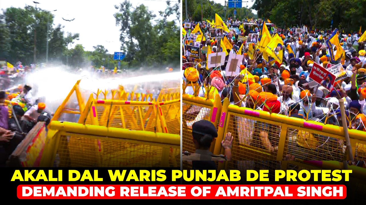 WATCH LIVE: Akali Dal (Waris Punjab De) holds protest to release MP Amritpal Singh and other Sikhs
