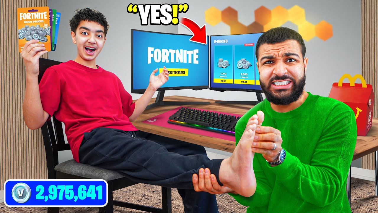 YES DAY for my Little Brother while he plays FORTNITE for 24 Hours.. (SAYING YES!)
