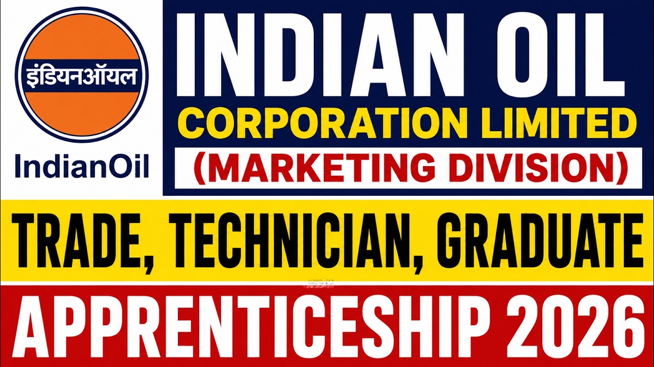 Indian Oil Corporation Limited Trade, Technician, Graduate Apprentice Recruitment 2026.