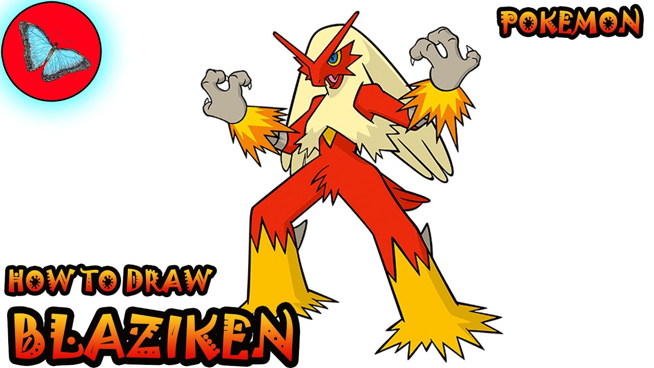 How To Draw Blaziken From Pokemon | Drawing Animals