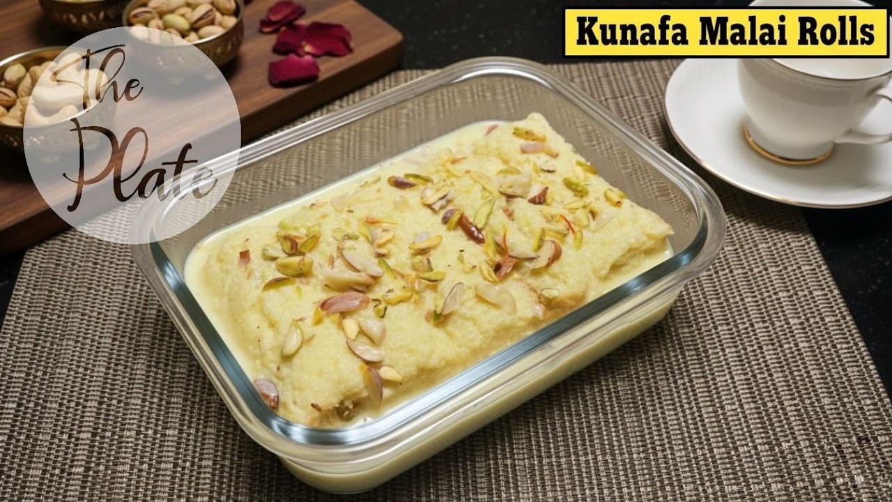 Kunafa Malai Roll | Iftar Special Recipe | The Plate