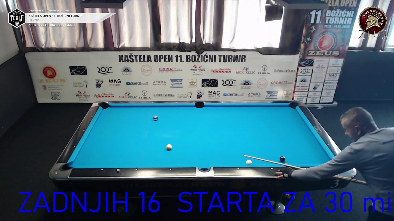 KAŠTELA OPEN  11. BOŽIĆNI TURNIR 2025  drugi dan  1/1