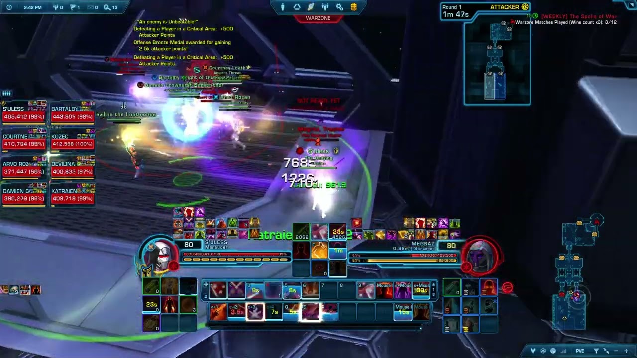SWTOR PVP - Voidstar - Carnage Mara: so many heals!!