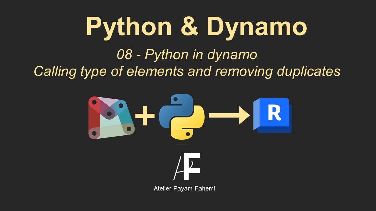 08-Python in dynamo: Calling type of elements and removing duplicates