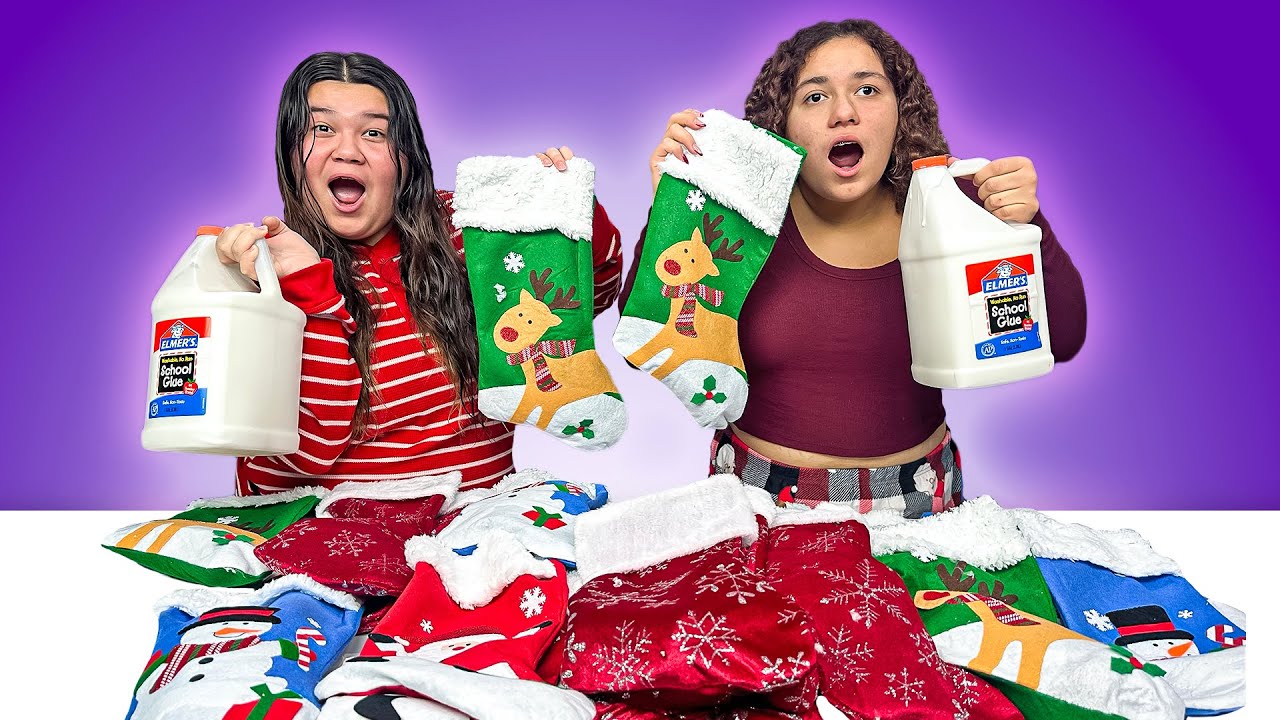 Don't Choose the Wrong Christmas Stocking Slime Challenge