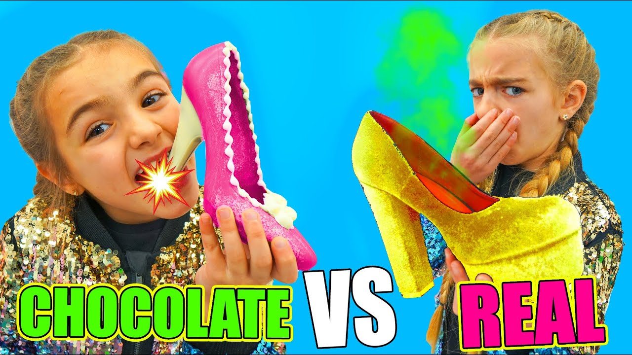REAL VS CHOCOLATE LAS RATITAS Gisele y Claudia
