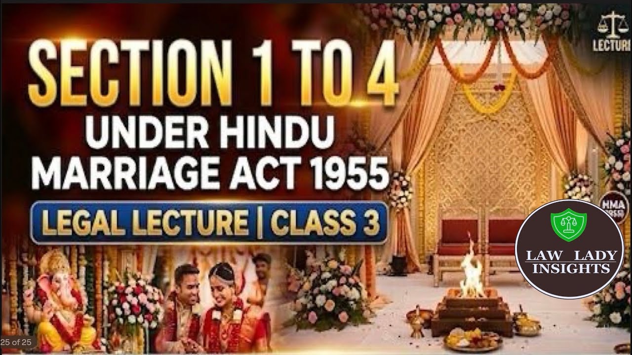 Hindu marriage act 1955 | class 3 | law lecture | lawlady