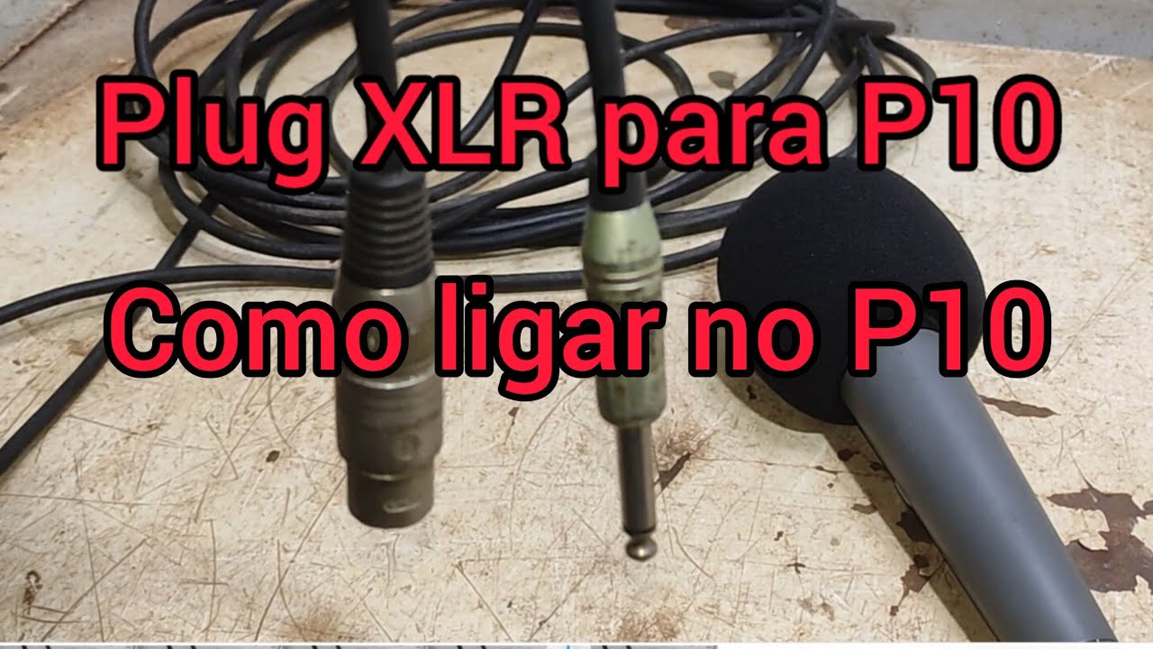 Cabo para microfone com plug XLR para P10