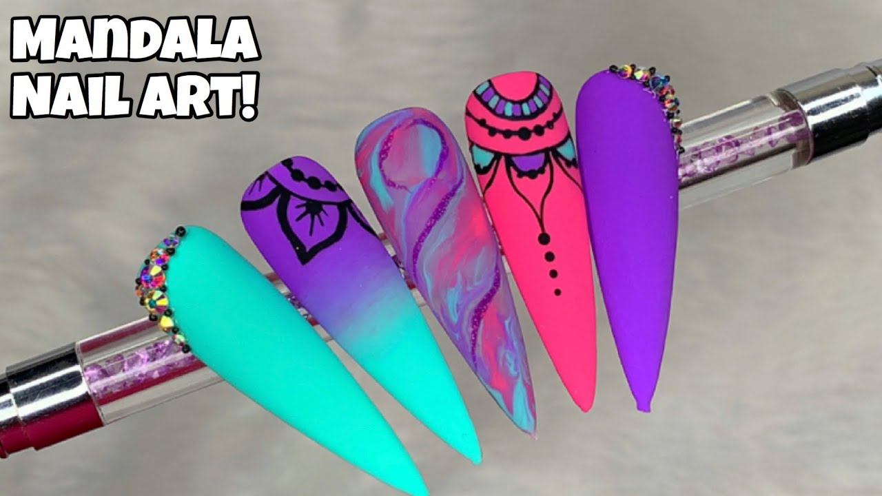 Mandala Inspired Gel Polish Nail Art | Madam Glam