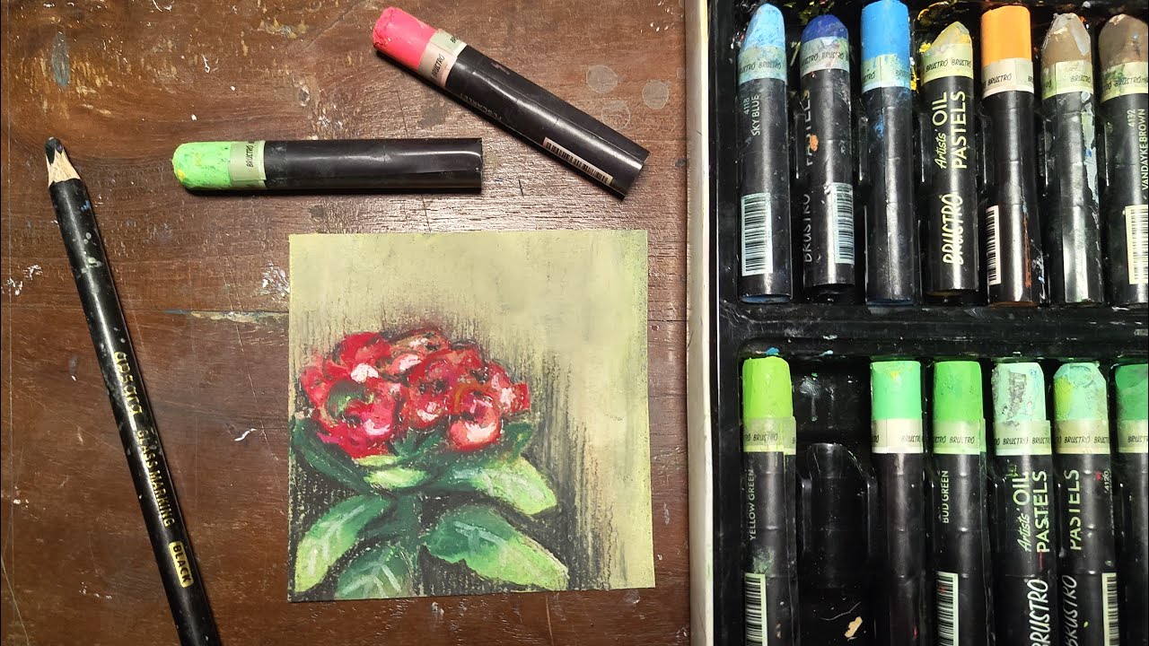 Easy Mini Oil Pastel Painting | Step-by-Step Tutorial for beginners ✨